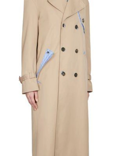 Shop Maison Margiela Double-breasted Trench Coat In Beige