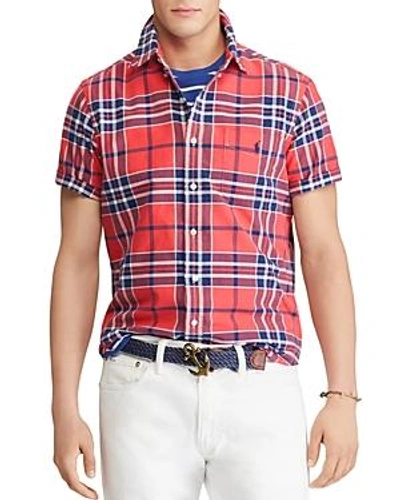 Shop Polo Ralph Lauren Plaid Classic Fit Button-down Shirt In Red