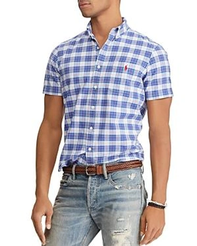 Shop Polo Ralph Lauren Plaid Classic Fit Button-down Shirt In Blue