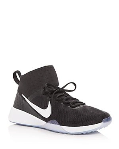 Shop Nike Women's Air Zoom Strong Mid Top Sneakers In Black/white
