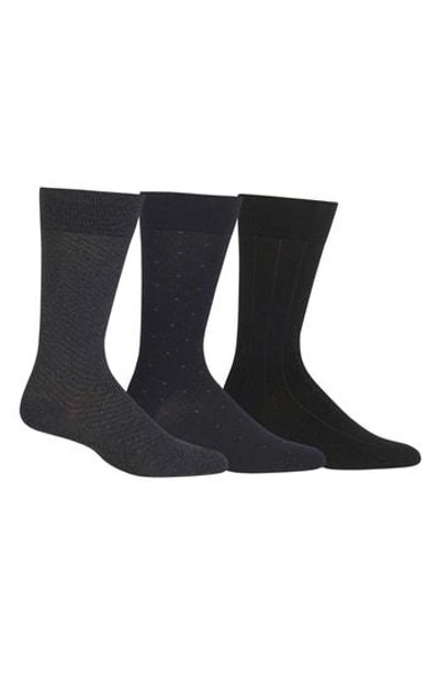 Shop Polo Ralph Lauren Dress Socks In Charcoal Heather/ Navy/ Black