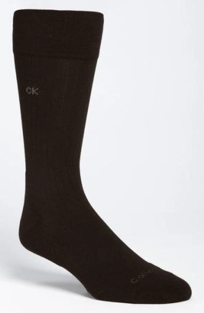Shop Calvin Klein 'ultra Fit' Socks In Chocolate