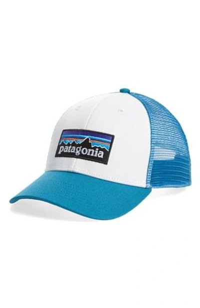 Shop Patagonia 'pg - Lo Pro' Trucker Hat - White In White/ Filter Blue