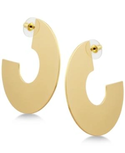 Shop Guess C-hoop Earrings In Gold