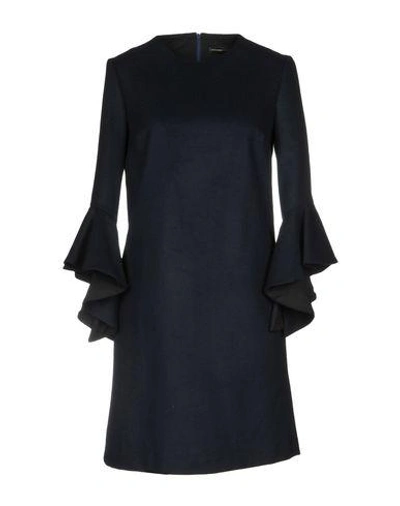 Shop Alessandro Dell'acqua Short Dress In Dark Blue