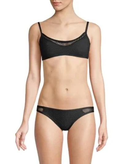 Shop L*space Naomi Mesh Bikini Top In Black