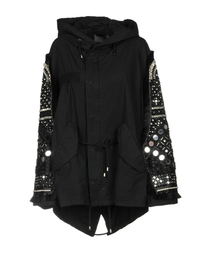 Shop Amen Couture Coat In Black