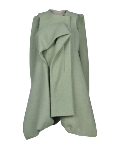 Shop Rick Owens Coats In Light Green