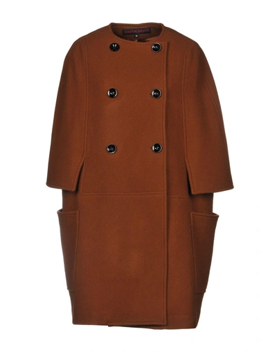 Shop Martin Grant Coat In Brown