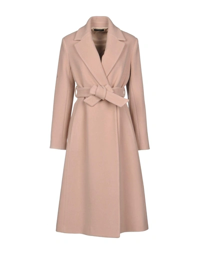 Shop Antonelli Coat In Pastel Pink