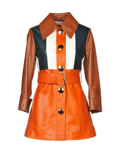 Shop Marni Full-length Jacket In Orange