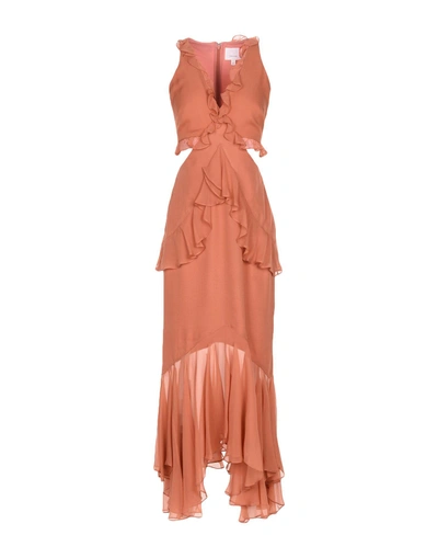Shop Cinq À Sept Midi Dress In Rust