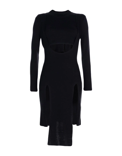 Shop Balmain Midi Dress In Black