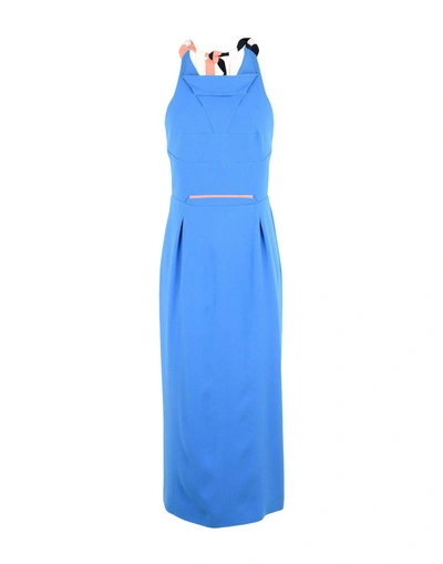 Shop Roland Mouret Midi Dress In Azure