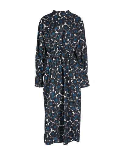 Shop Marni 3/4 Length Dresses In Dark Blue