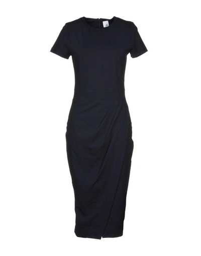 Shop Iris & Ink Knee-length Dress In Dark Blue