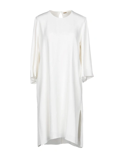 Shop Adam Lippes Knee-length Dress In White