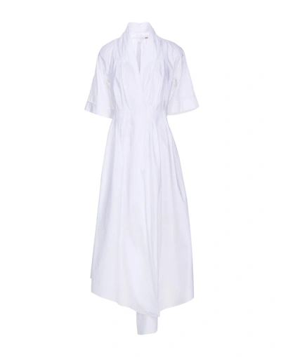 Shop Adam Lippes Long Dress In White
