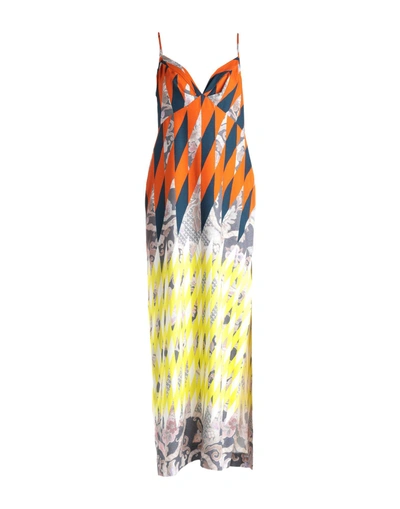 Shop Dries Van Noten Long Dress In Orange