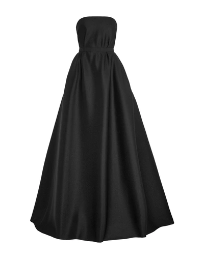 Shop Reem Acra Long Dress In Black