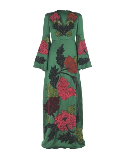 Shop Andrew Gn Long Dress In Green