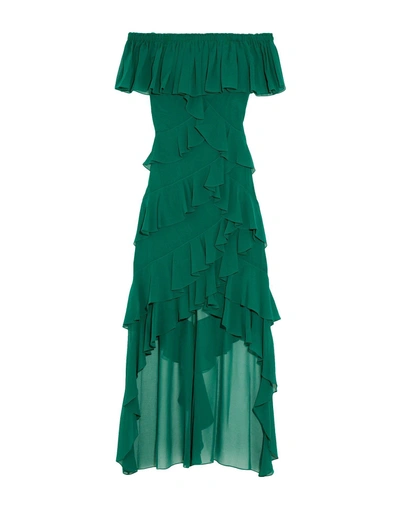 Shop Badgley Mischka Long Dress In Green