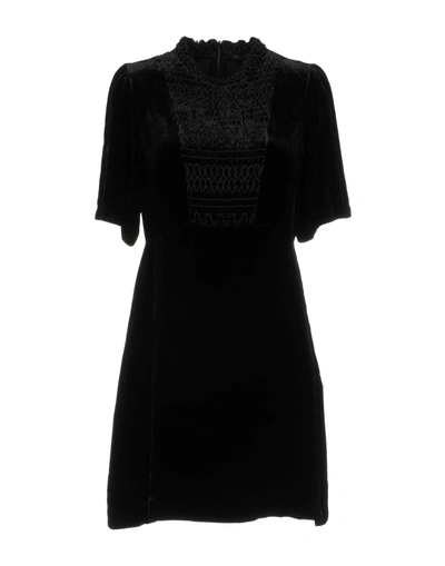 Shop Maje Short Dress In Black
