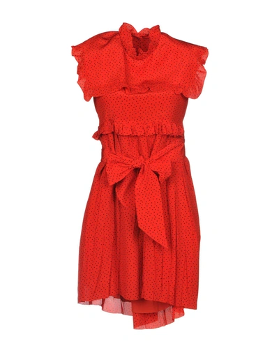 Shop Balenciaga Short Dress In Red