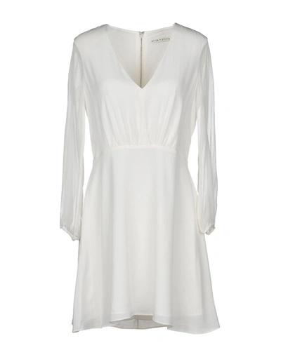 Shop Alice And Olivia Short Dresses In Ivory