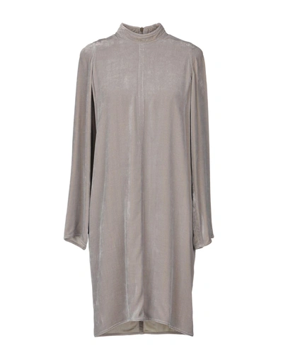 Shop Rick Owens Short Dresses In Light Grey