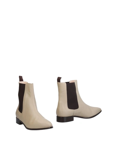 Shop Iris & Ink Woman Ankle Boots Beige Size 10 Soft Leather