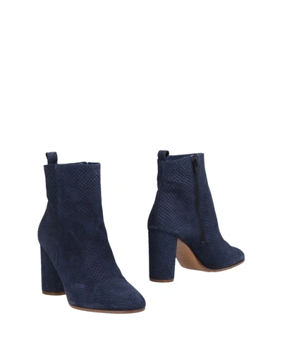 Shop Maje Ankle Boots In Dark Blue
