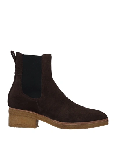Shop Dries Van Noten Ankle Boot In Dark Brown