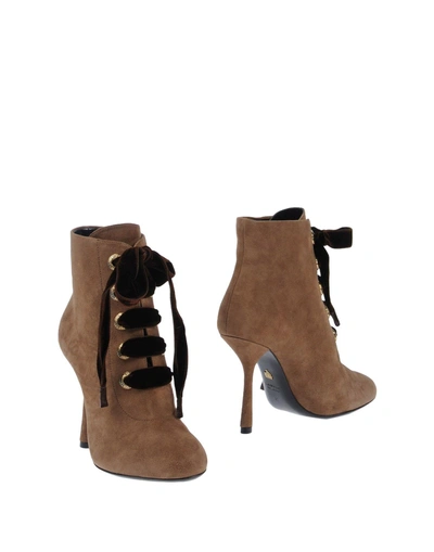 Shop Lanvin Ankle Boots In Sand
