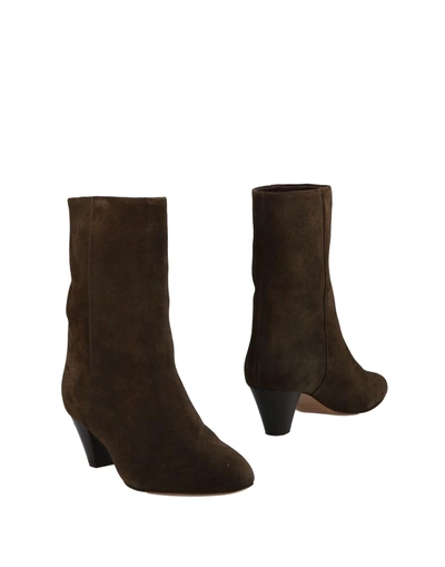 Shop Isabel Marant Ankle Boots In Military Green