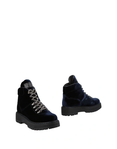 Shop Prada Ankle Boot In Dark Blue