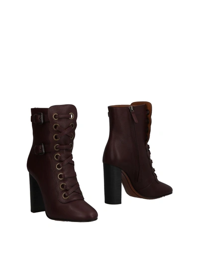 Shop Chloé Ankle Boots In Cocoa