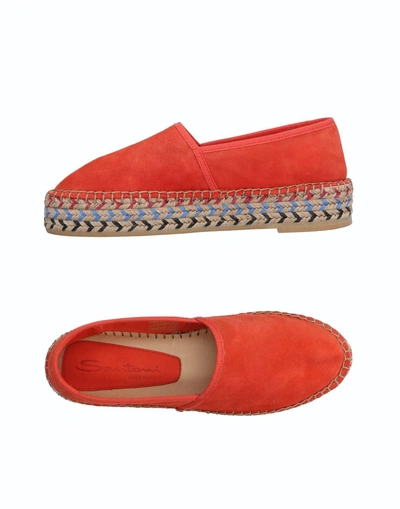 Shop Santoni Espadrilles In Red