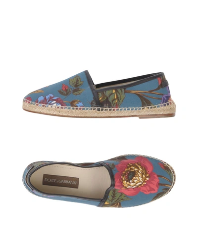 Shop Dolce & Gabbana Espadrilles In Slate Blue