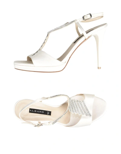 Shop Albano Sandals In Ivory