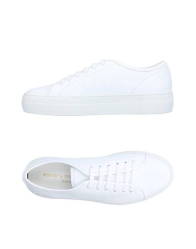 Shop Common Projects Woman By  Woman Sneakers White Size 7 Soft Leather