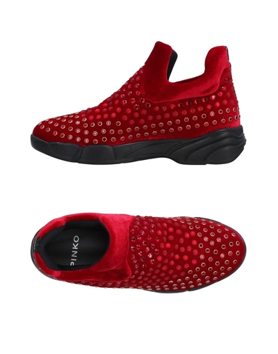 Shop Pinko Woman Sneakers Red Size 6 Textile Fibers