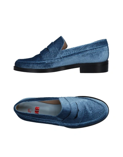 Shop Mr By Man Repeller Woman Loafers Azure Size 8 Textile Fibers In Blue