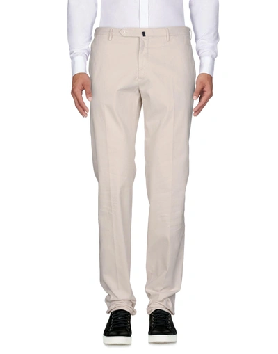 Shop Incotex Man Pants Light Grey Size 36 Cotton, Elastane