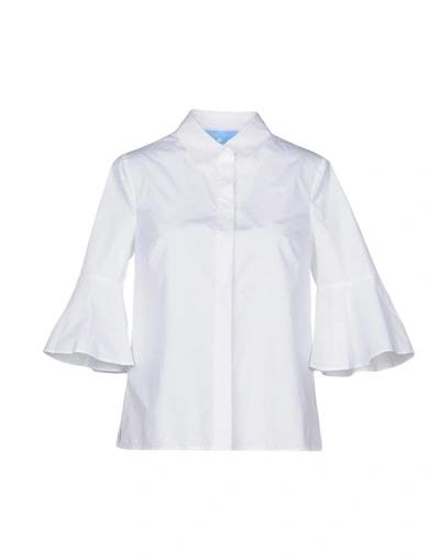 Shop Draper James Solid Color Shirts & Blouses In White