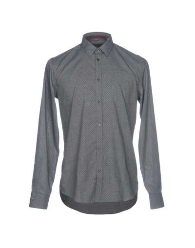 Shop Trussardi Jeans Man Shirt Grey Size 16 ½ Polyester, Cotton