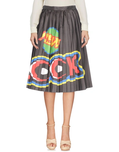 Shop Moschino Knee Length Skirt In Grey