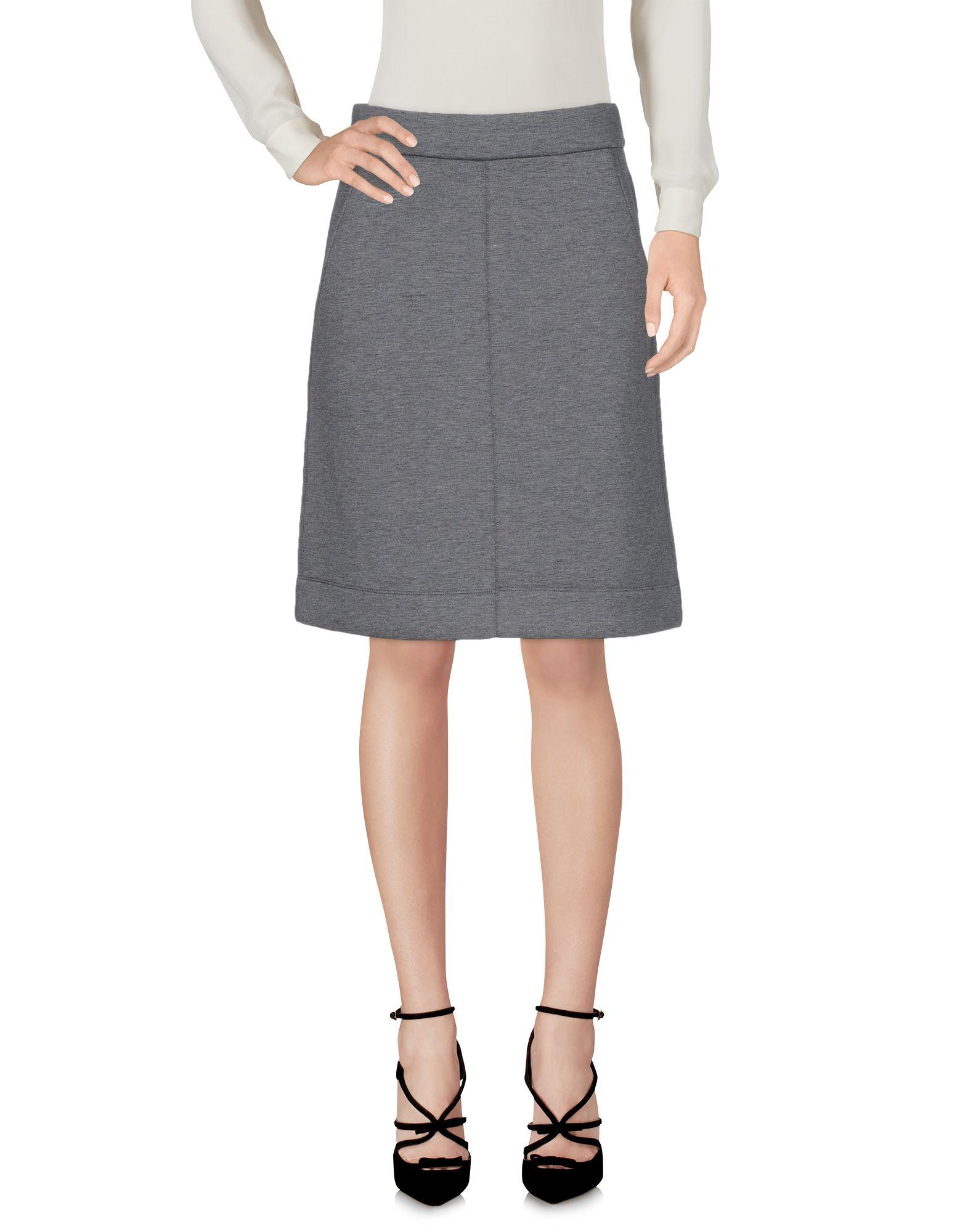 Dkny Knee Length Skirt In Grey ModeSens