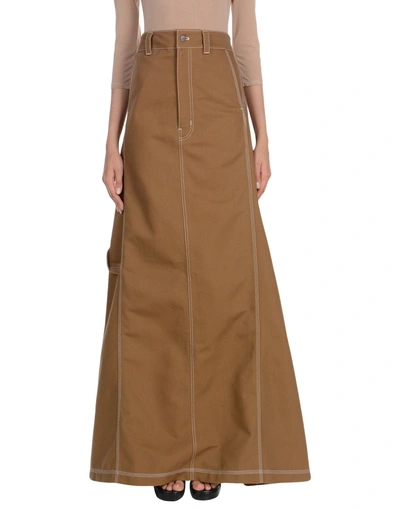 Shop Carhartt Long Skirts In Brown