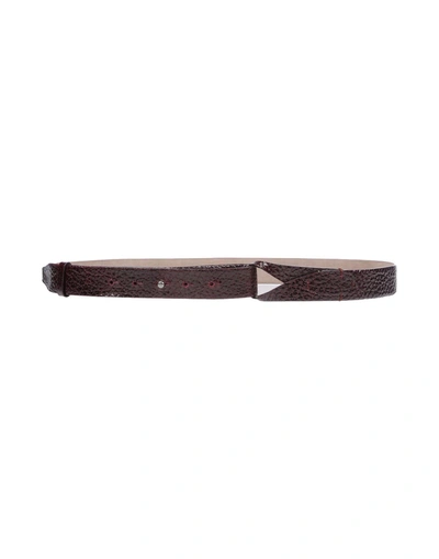 Shop Brunello Cucinelli Belts In Dark Brown